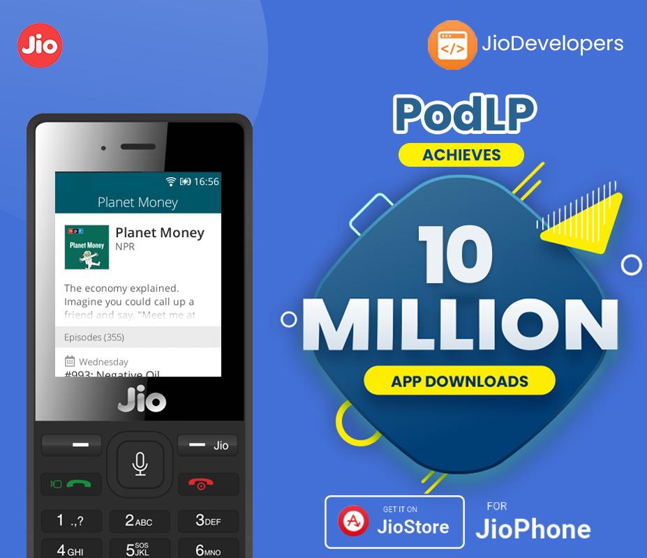 PodLP achieves 10M app downloads